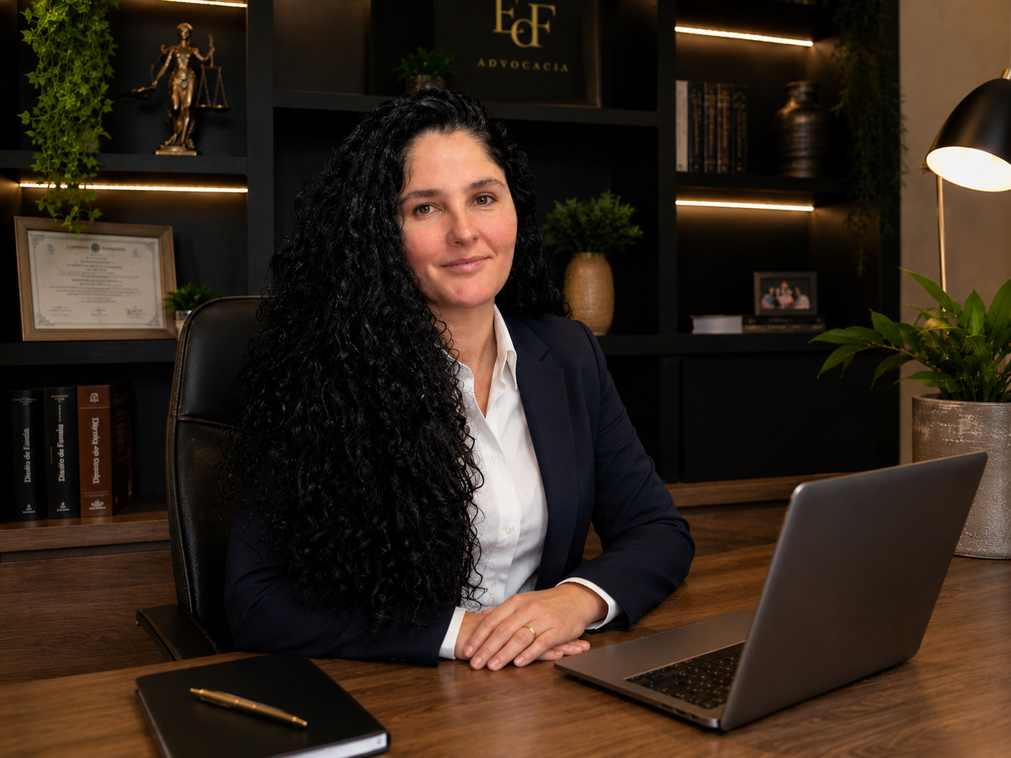 Elisangela de Figueiredo em escritório de advocacia
